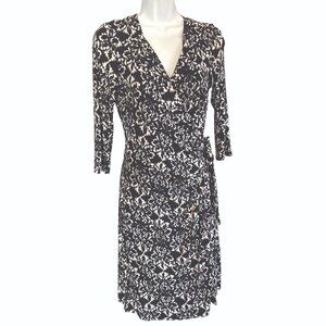 Saint Tropez West. size medium, black and white print wrap dress